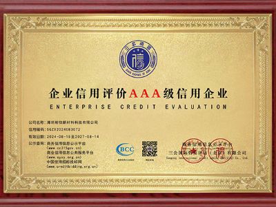 點擊查看詳細信息<br>標題：企業信用評價AAA級信用企業 閱讀次數：2858